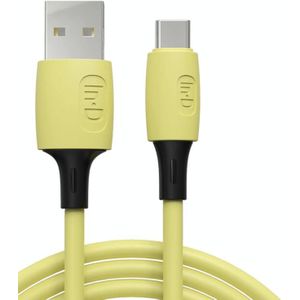 ENKAY Hat-Prince ENK-CB1101 5A USB naar USB-C / Type-C Siliconen Supersnelle Oplaadkabel  Kabellengte: 1.2m (Geel)