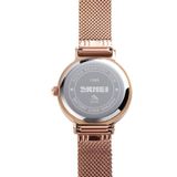 Skmei 1595 Fashion Elegant Schaal Gratis Steel Mesh Belt Dames Horloge Waterdicht Business Student Quartz Watch Vrouw (Zilver)