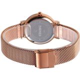 Skmei 1595 Fashion Elegant Schaal Gratis Steel Mesh Belt Dames Horloge Waterdicht Business Student Quartz Watch Vrouw (Zilver)