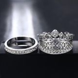 2 stuks mode-accessoires sieraden kwaliteit Crystal Lmperial kroon ring voor vrouwen (8)