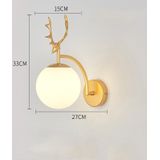 LED glazen wand slaapkamer nachtlampje woonkamer studeertrap wandlamp  krachtbron: zonder gloeilamp (6104 gouden melk wit)