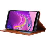 Knead huidtextuur horizontale Flip lederen case voor Samsung A9 2018  met foto frame & houder & kaartsleuven & portemonnee (wijn rood)