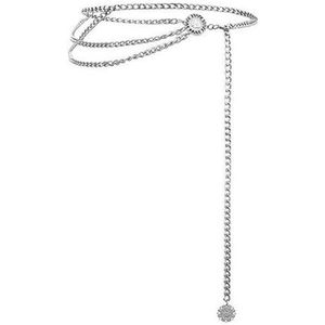 Retro Sexy Taille Chain hoge taille metalen rand Belt(Silver)