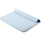 PU-leer Ultra-dunne envelope bag laptoptas voor MacBook Air / Pro 15 inch  met standfunctie(Sky Blue)
