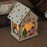 Kerst lichtgevende houten huis kerstboom decoraties opknoping ornamenten DIY cadeau venster decoratie  stijl: grote Santa