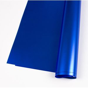 Mat platina papier bloem inpakpapier OPP materiaal boeket inpakpapier (Royal Blue)