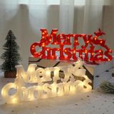 Merry Christmas Letters Modellering Lights (Rode Shell Droge Batterij)