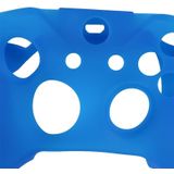 Zachte silicone rubber gamepad beschermende case cover joystick accessoires voor Microsoft Xbox One S controller (blauw)