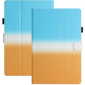 Voor 7 inch Universal Stitching Gradient Leather Tablet Case (Blauw Oranje)