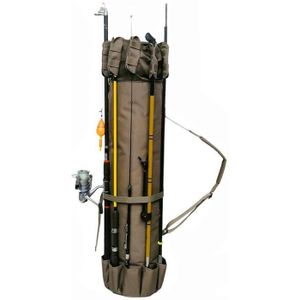 Multifunctionele Hengel tas fishing tackle tas visbenodigdheden  grootte: 123x34cm (Bruin)