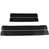 5 sets auto drempel koolstof fiber sticker auto deur kras strip anti-kick film beschermende pad drempel strip  kleur: 4 stuks / set 4d zwart