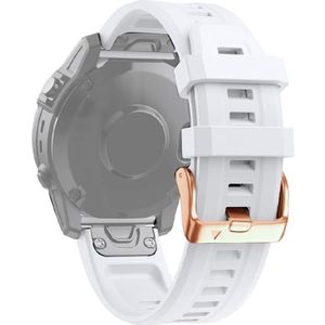 Voor Garmin Epix Pro 42 mm rosgouden gesp siliconen horlogeband