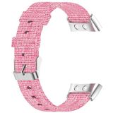 Voor Garmin Forerunner 45 / 45S / Swim 2 Universal Nylon Canvas Replacement Wrist Strap Horlogebandje (Roze)