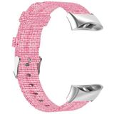 Voor Garmin Forerunner 45 / 45S / Swim 2 Universal Nylon Canvas Replacement Wrist Strap Horlogebandje (Roze)
