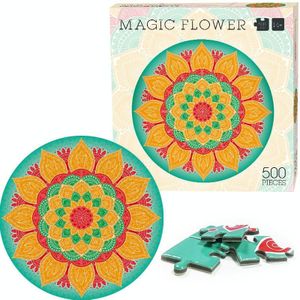 Ronde volwassen vliegtuig puzzel puzzel speelgoed 500 stuks  diameter: 48cm (magische bloem)