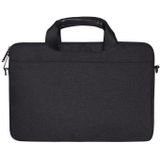13 3 inch ademend slijtvaste Fashion Business schouder Handheld rits laptoptas met schouderband (zwart)