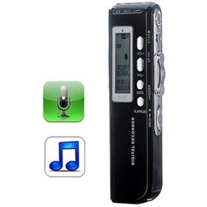 8 GB digitale Voice Recorder Dictaphone MP3-speler Support telefoon opnamefunctie VOX voeding: 2 x AAA-battery(Black)