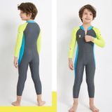 DIVE&SAIL Children Diving Suit Outdoor Badpak uit n stuk zonnebrandcrme  maat: M(Boys Dark Gray)