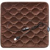 Auto USB Stoelverwarming kussen Warmer Cover Winter Verwarmde Warme Mat  Stijl: Hartvorm (Koffie)