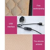 Auto USB Stoelverwarming kussen Warmer Cover Winter Verwarmde Warme Mat  Stijl: Hartvorm (Koffie)