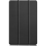 Voor Galaxy Tab S6 Lite 10 4 inch Custer Pattern Pure Color Horizontal Flip Leather Case met drie opvouwbare houder (zwart)