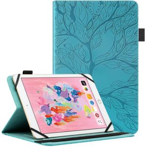 Voor 10 inch Life Tree Pattern Flip Universal Leather Tablet Case (Blauw)