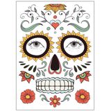 18 stks Waterdicht en zweetbewijs van de Dode Maskerade Partij Tijdelijke Stickers Halloween Gezicht Tattoo Stickers (SY-B124)