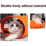 DIY Combinatie Vilt Cat Tunnel Kattenbak  Specificatie: 52x70cm (Rose Red)