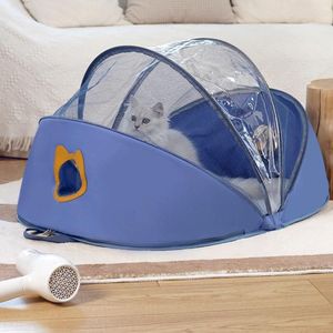 Vouwbare huisdier droogdoos kat hond kooi pet box droogkamer (blauw paars)