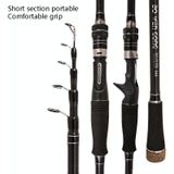 Carbon Telescopic Luya Rod Short Section Fishing Throwing Rod  Length: 3.6m(Straight Handle)