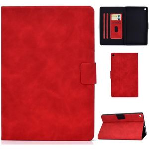 Voor Kindle Fire HD8 2016 / 2017 Cowhide Texture Horizontale Flip Lederen Case met Holder & Card Slots & Sleep / Wake-up Functie(Rood)