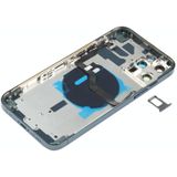 Batterij achterklep (met zijtoetsen  kaartlade  voeding + volume flexkabel - draadloze oplaadmodule) voor iPhone 12 Pro Max (blauw)