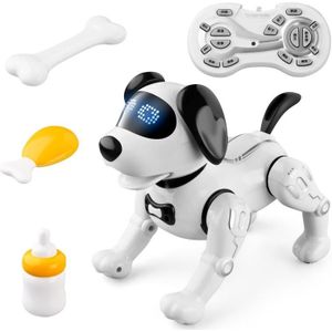 YDJ-K11 programmeerbare afstandsbediening robot hond RC speelgoed (wit)