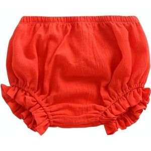 Pure kleur katoen en linnen kant casual driehoek shorts (kleur: rode maat: 70)