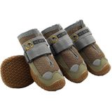 4 stks / set HCPET Hondenschoenen Ademend Net Hondenschoenen  Grootte: No.8 7.5cm (natuurlijk geel)