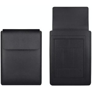 PU05 Sleeve lederen tas met kleine opbergtas voor 15 4 inch laptop(zwart)