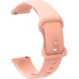 20mm voor Garmin Venu / Samsung Galaxy Watch Active 2 Universele Inner Back Gesp Perforation Silicone Vervanging Strap Horlogeband (Pink)