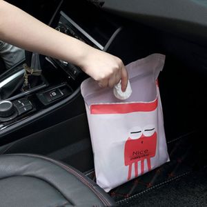 15 PCS Creative Cute Car Garbage Bag Paste-type Cleaning Bag voor Auto Interieur (Roze)
