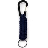 Outdoor multifunctionele nylon paraplu touw Karabijnhaak Sleutelhanger (Deep Blue)