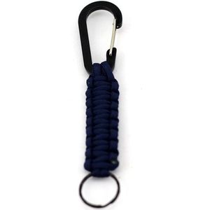 Outdoor multifunctionele nylon paraplu touw Karabijnhaak Sleutelhanger (Deep Blue)