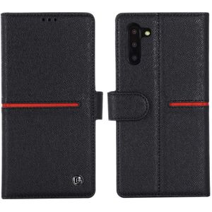 Voor Galaxy Note 10 GEBEI top-nerf leder horizontale Flip beschermende case met houder & kaartsleuven & portemonnee & fotolijstjes (zwart)