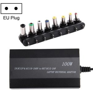 Laptop Notebook Power 100W Universal Charger met autolader & AC Power Adapter & 8 Power Adapters & 1 USB -poort voor Samsung  Son  Asus  Acer  IBM  HP  Dell  EU -plug