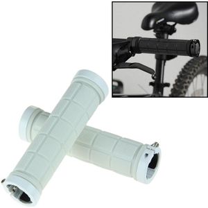 BaseCamp BC-607 1 Paar fiets MTB Fiets Lock-on Rubber Stuur Grips (Wit)