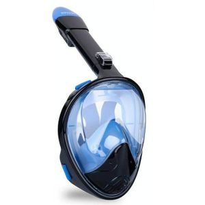 Volledig droog duikmasker zwemmen anti-mist snorkelmasker  grootte: S /M (Zwart Blauw)