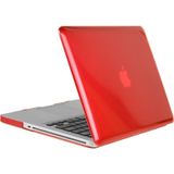 MacBook Pro 13.3 inch 3 in 1 Kristal patroon Hardshell ENKAY behuizing met ultra-dun TPU toetsenbord over en afsluitende poort pluggen (rood)