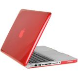 MacBook Pro 13.3 inch 3 in 1 Kristal patroon Hardshell ENKAY behuizing met ultra-dun TPU toetsenbord over en afsluitende poort pluggen (rood)
