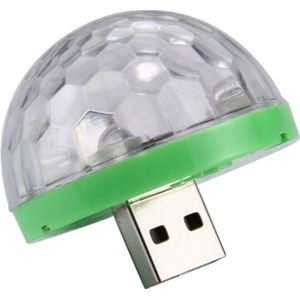 3W USB RGB Magic Ball fase van de LED Lamp met USB-C / Type-C Adapter  4 LEDs Mini LED muziekgeluid controle KTV DJ Disco licht Effect Light(Transparent+Green)