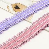 LP000330 Drierijs elastische verbinding sequins Lace Belt DIY kleding accessoires  lengte: 45.72m  breedte: 3cm (Laser Gold)