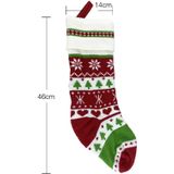 Kerstversiering kerstwollen sokken cadeau tassen kinderen snoepzakken (rood)