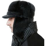 Herfst en Winter Imitatie Mink Fur Warm Bombrt Hoeden Flight Cap voor mannen van middelbare leeftijd  Grootte: XL (Boven 60cm)(Grijs)